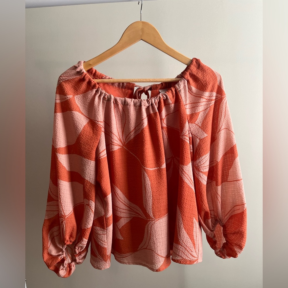 Abstract floral blouse
